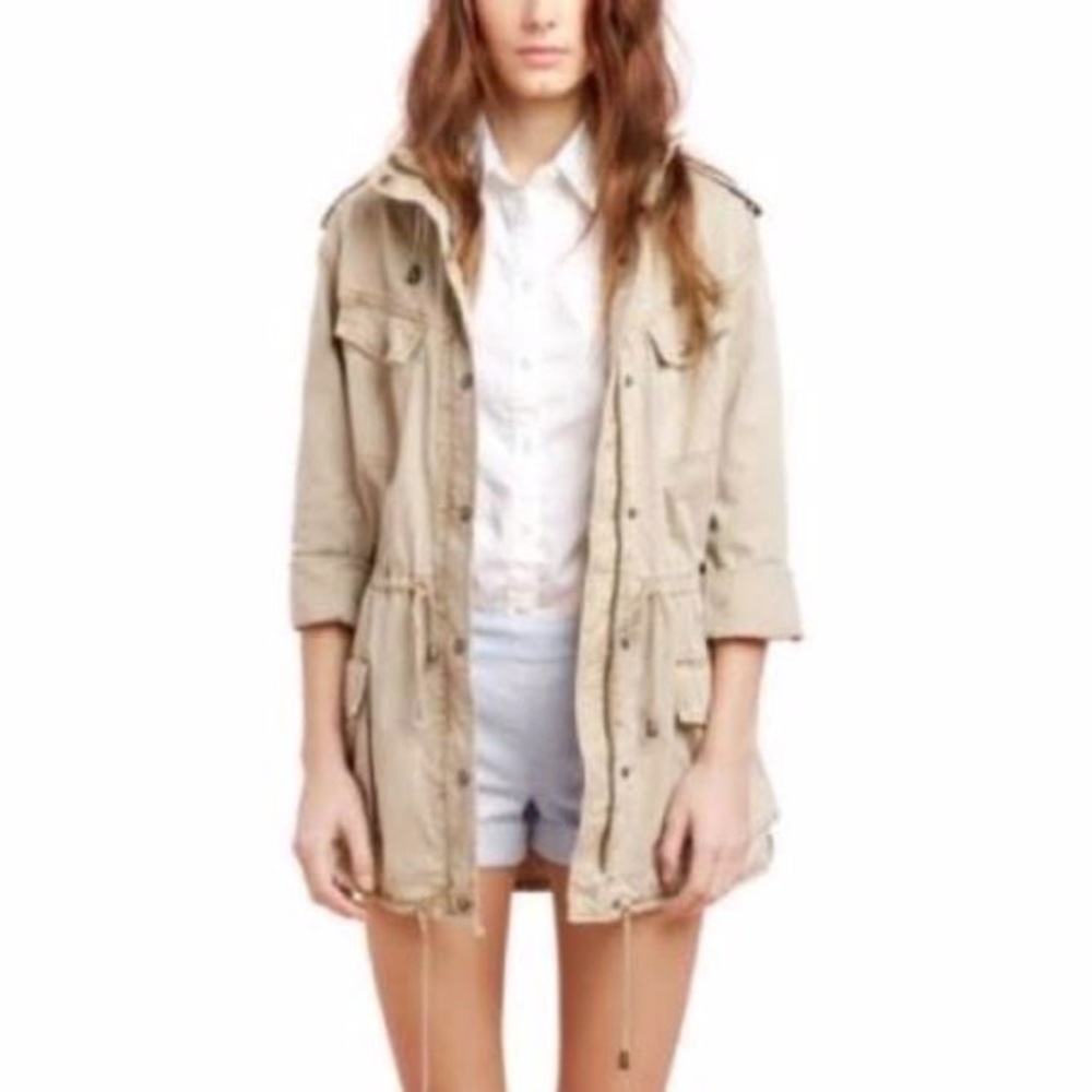 Talula washed stone beige Trooper Utility jacket